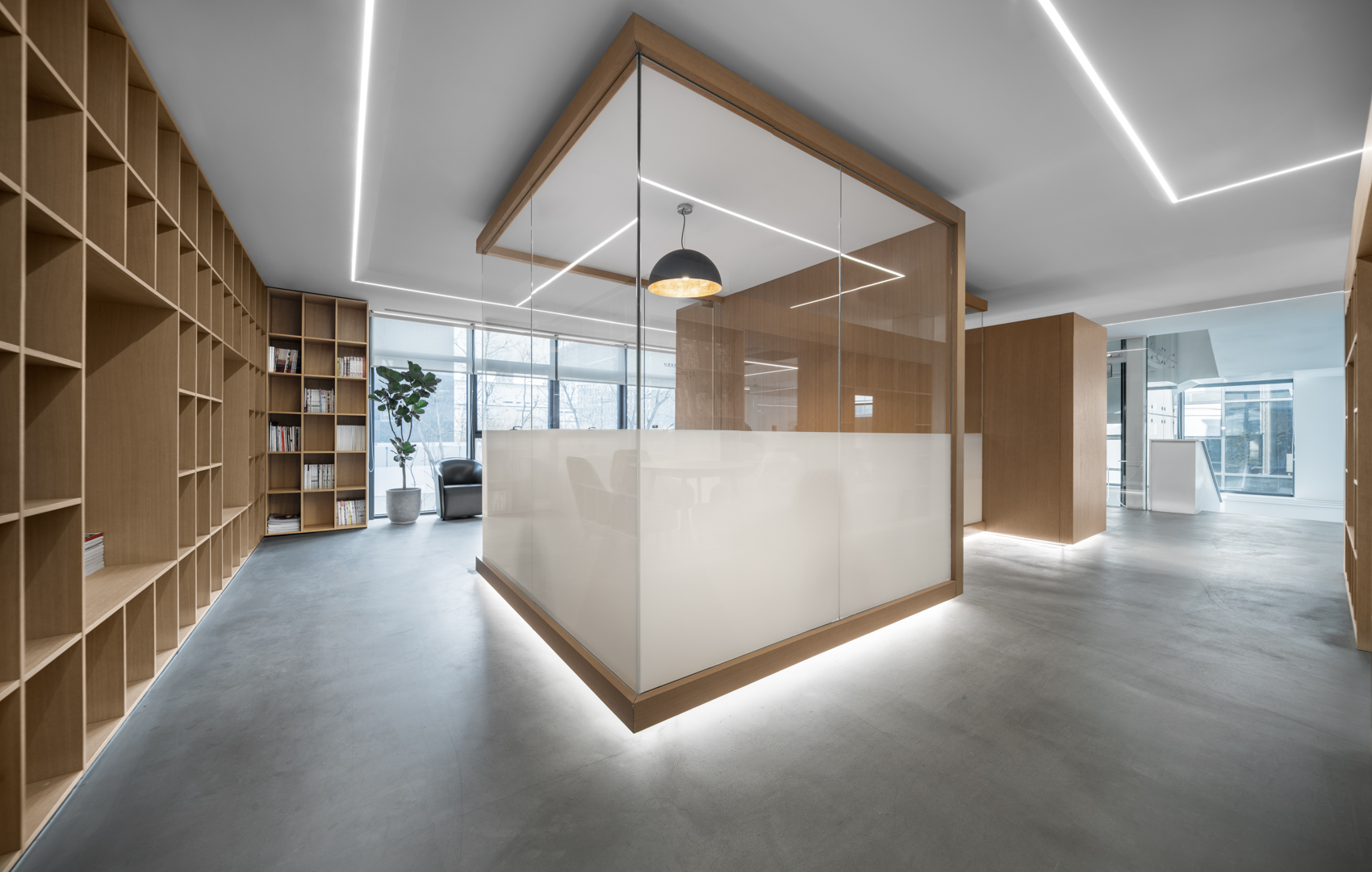 开放式办公室,冷光源,北京灯光设计案例