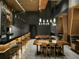 广州海珠区Rocco Cantabria餐厅酒吧空间设计灯光-活在“双城”中