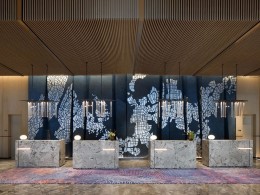 以“退让”形式引入天地，表达回归自然的态度-武汉光谷万豪酒店室内照明设计