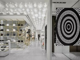 范思哲Versace最新巴黎旗舰店空间灯光运用设计